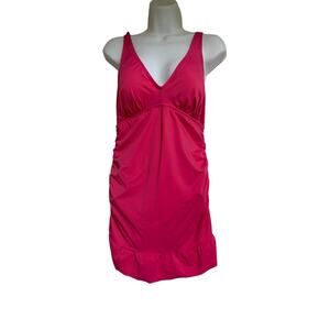 Embrace Your Curves Barbie Pink One Piece Swim Dress Size Large